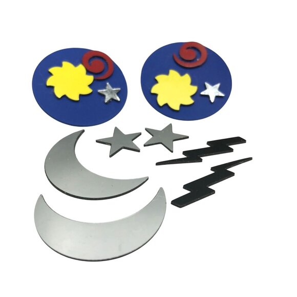 RARE Retro Avon Magnetic Collage Earrings, Vintage Unique Studs, Design Your Own - Picture 1 of 7